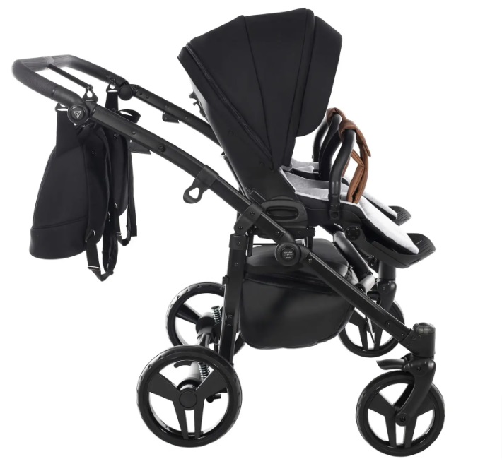 Junama Space Duo 04 Black Коляска для двойняшек 2in1