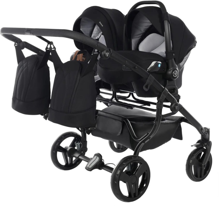 Junama Space Duo 04 Black Коляска для двойняшек 3in1