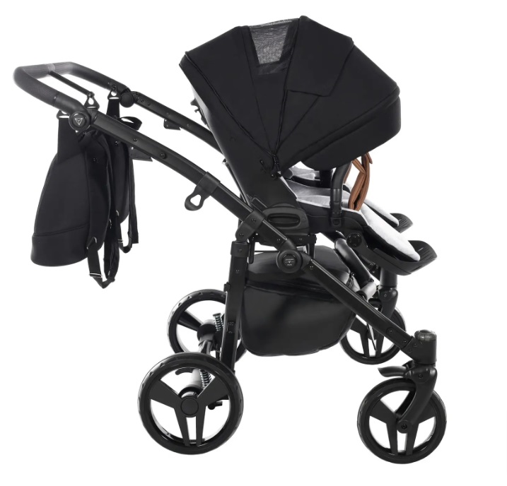 Junama Space Duo 04 Black Коляска для двойняшек 3in1