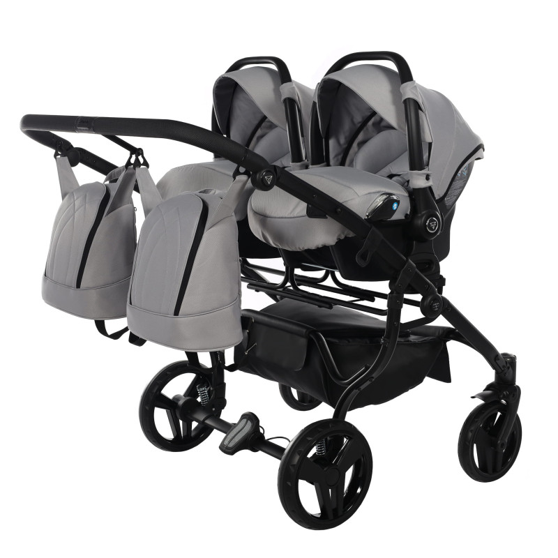 Junama Space Duo 01 Grey Коляска для двойняшек 2in1