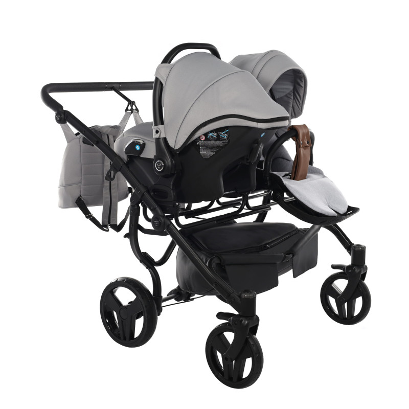 Junama Space Duo 01 Grey Коляска для двойняшек 2in1