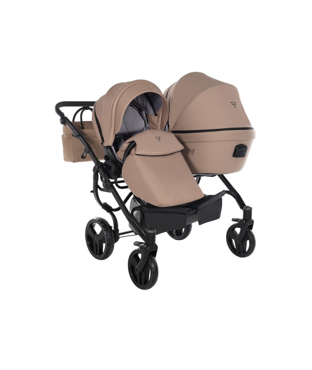 Junama Termo Line Tex Duo 01 Beige Коляска для двойняшек 2in1