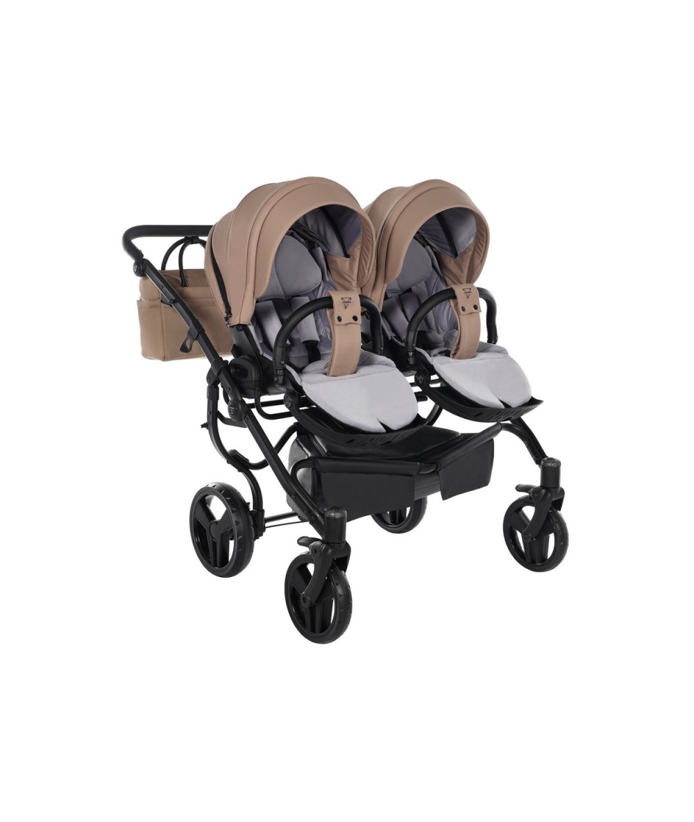 Junama Termo Line Tex Duo 01 Beige Коляска для двойняшек 2in1