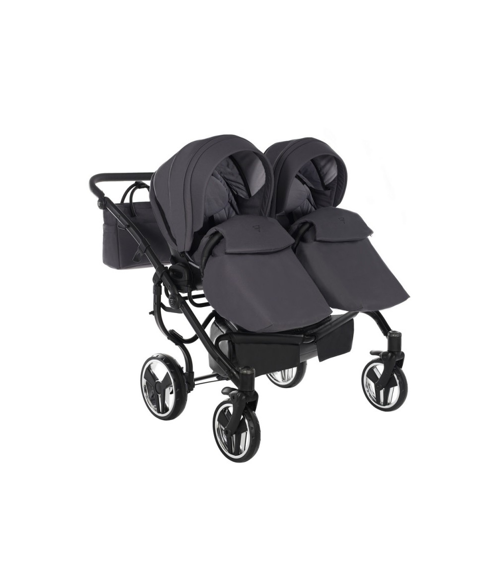 Junama Termo Line Tex Duo 02 Graphite grey Dvīņu rati 2in1