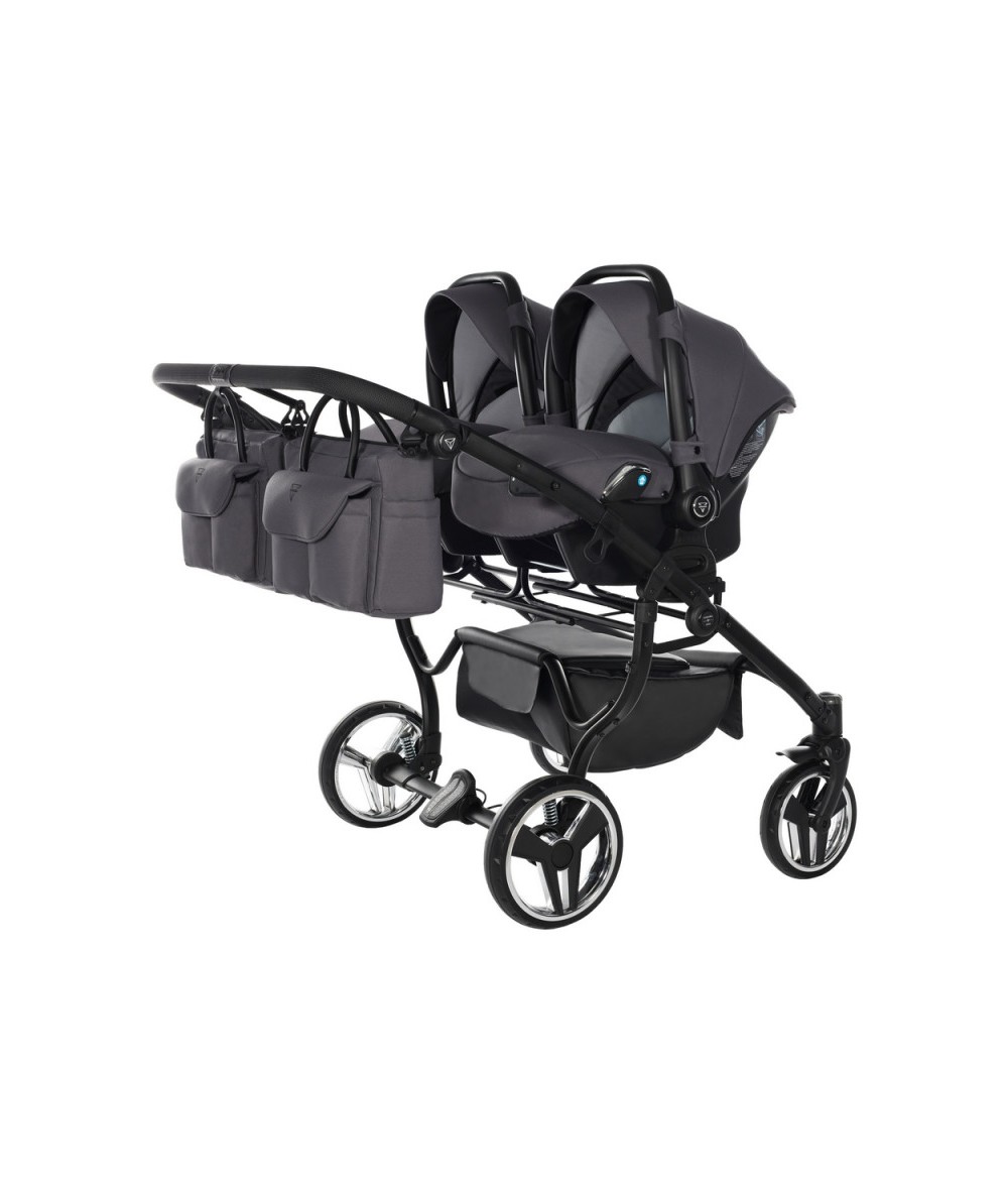 Junama Termo Line Tex Duo 02 Graphite grey Dvīņu rati 2in1