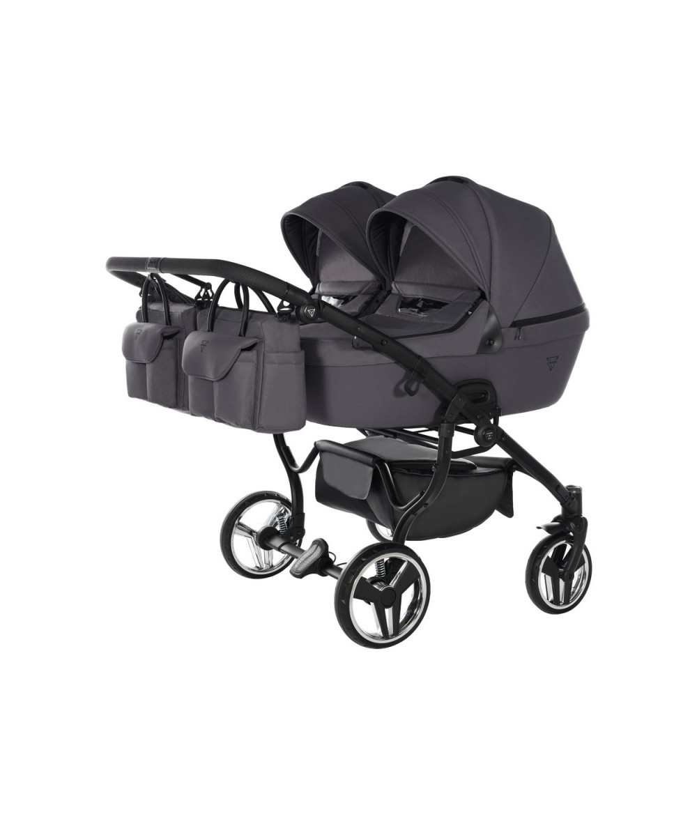 Junama Termo Line Tex Duo 02 Graphite grey Dvīņu rati 2in1