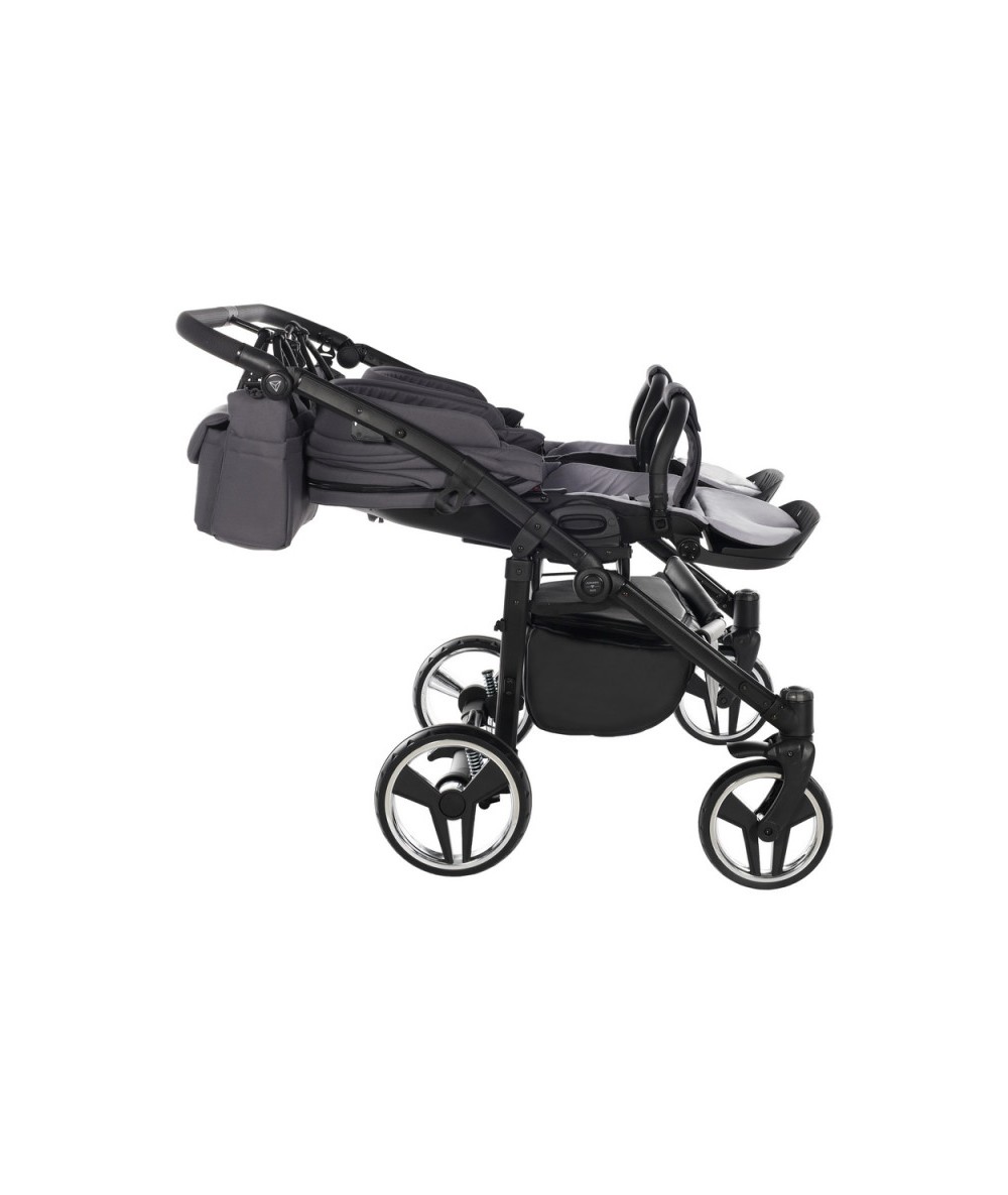 Junama Termo Line Tex Duo 02 Graphite grey Коляска для двойняшек 2in1