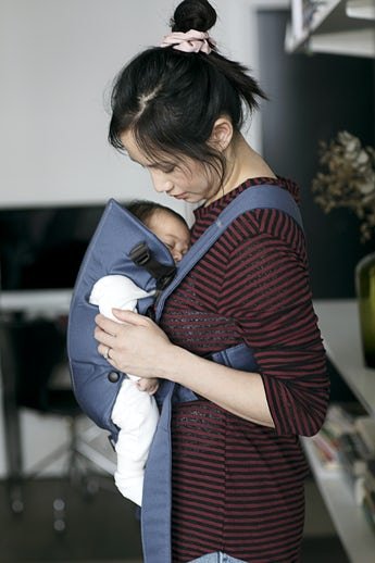 Ķengursoma BabyBjorn Baby Carrier Mini Cotton Vintage indigo 021074