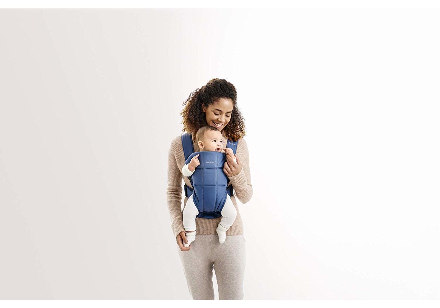 Ķengursoma BabyBjorn Baby Carrier Mini Cotton Vintage indigo 021074