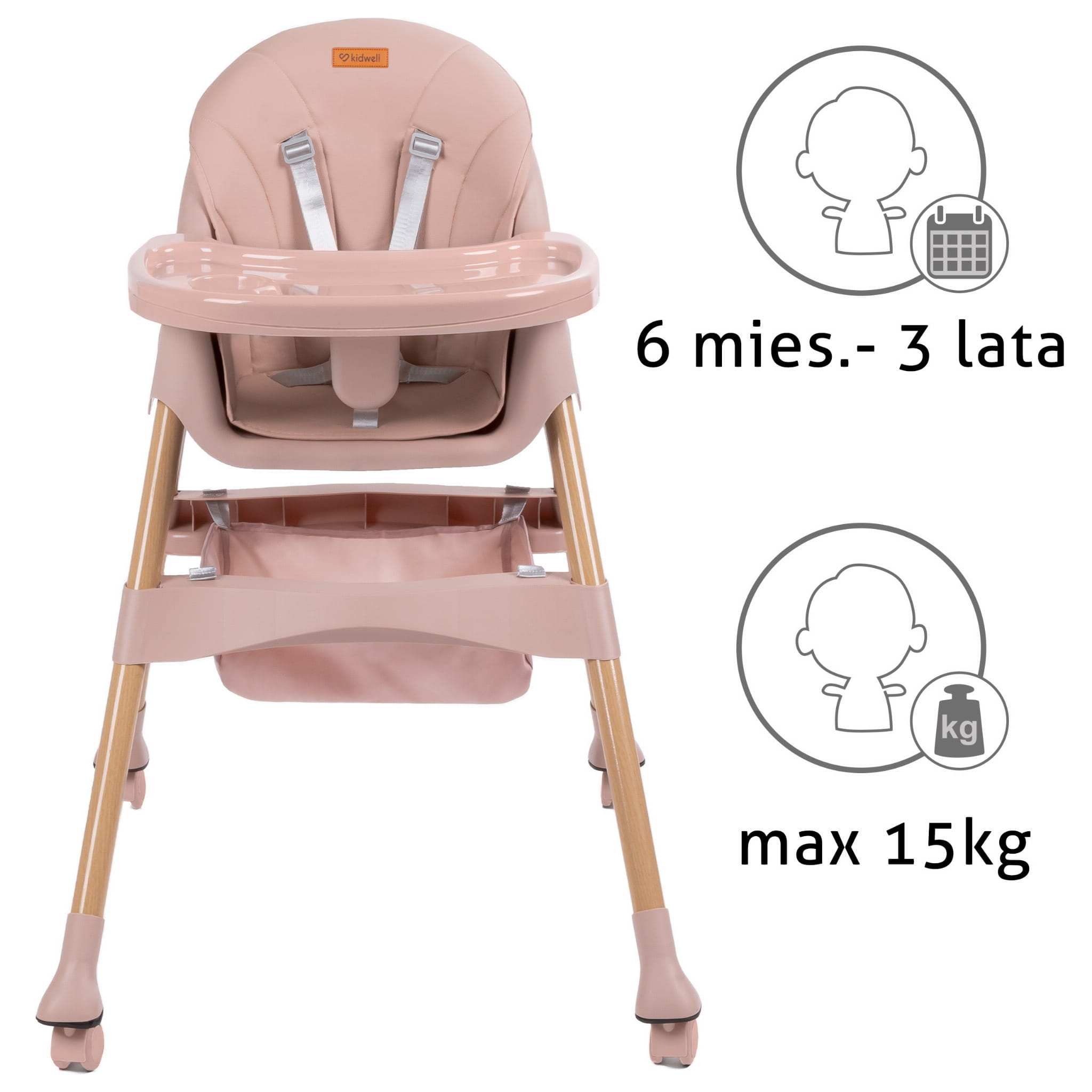 Kidwell Karimi Pink 2in1 Стульчик для кормления