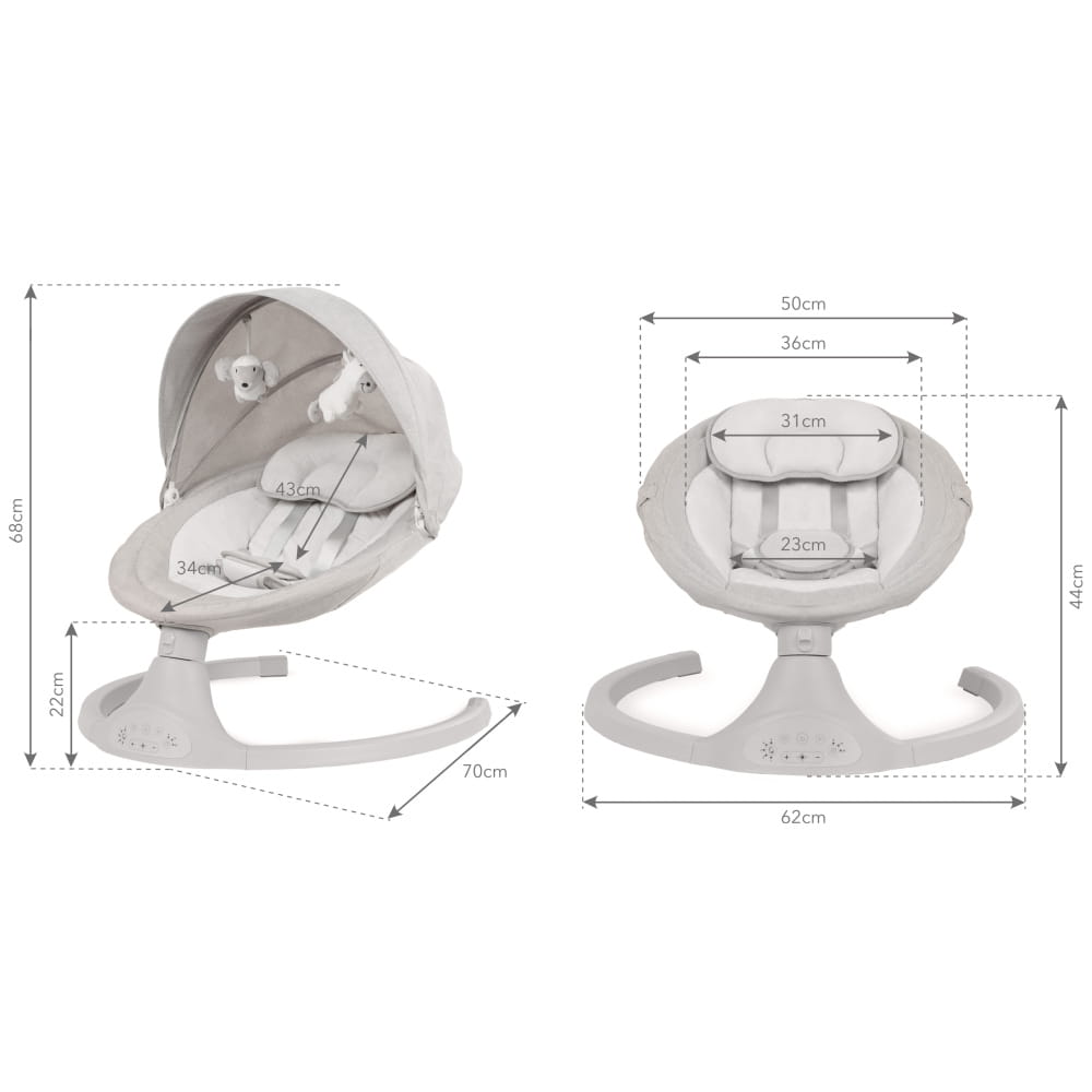 Kidwell LUXI 2in1 Melange Šūpuļkrēsls