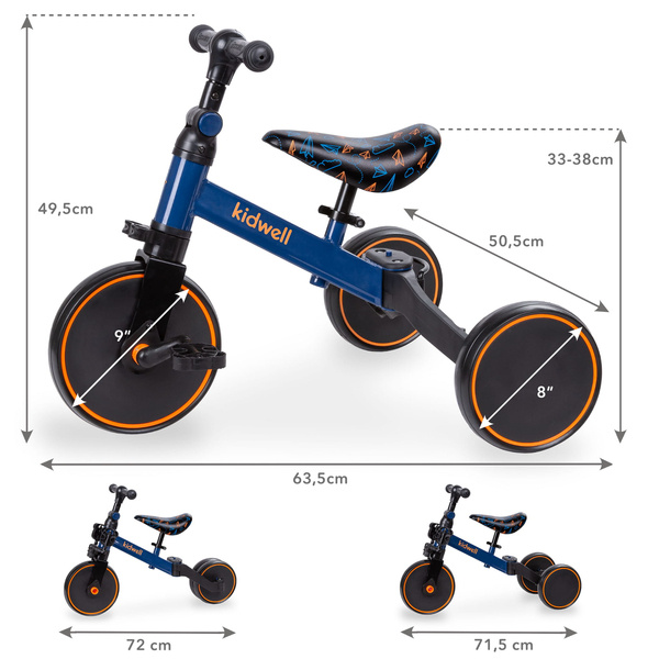 Kidwell Pico Plane Детский велосипед Бегунок 3 в 1