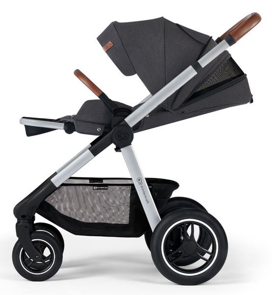 Kinderkraft Everyday Dark Grey Silver Frame Bērnu rati 2in1