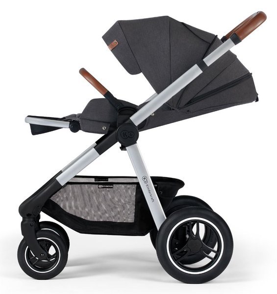 Kinderkraft Everyday Dark Grey Silver Frame Bērnu rati 2in1