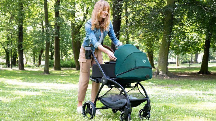 Kinderkraft Evolution + Cocoon Midnight Green Sporta rati 2in1