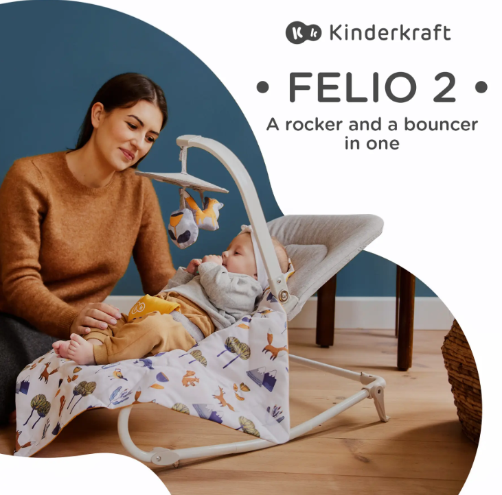 Kinderkraft Felio 2 Stone Grey 2023 Шезлонг