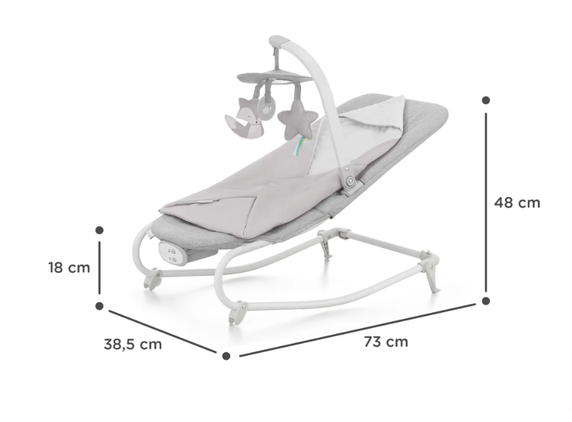 Kinderkraft Felio 2 Stone Grey 2023 Šūpuļkrēsls