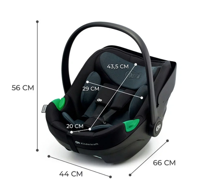 Kinderkraft I-Care I-Size Cool Grey Bērnu autosēdeklis 0-13 kg