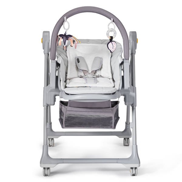 Kinderkraft Lastree Grey Многофункциональный шезлонг и стульчик для кормления  2 в 1