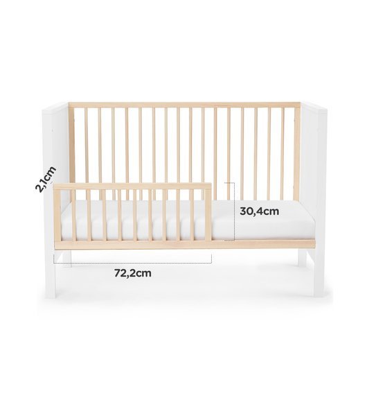 Kinderkraft Mia 2in1 White Bērnu gulta + Matracis 120 x 60 cm