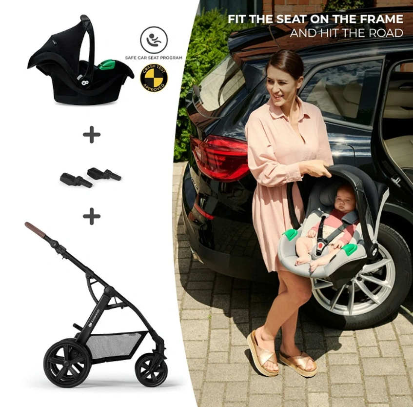 Kinderkraft Moov CT Black Bērnu rati 3in1