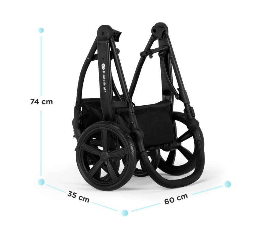 Kinderkraft Moov CT Black Bērnu rati 3in1