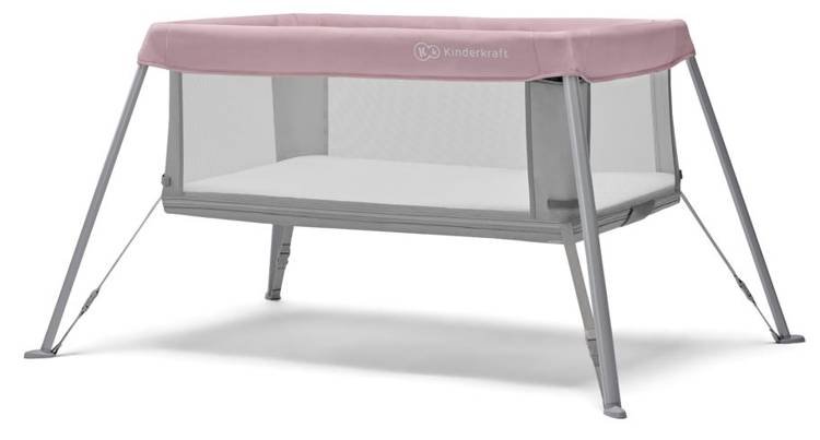 Kinderkraft Movi Pink Кроватка-манеж для путешествий 2в1