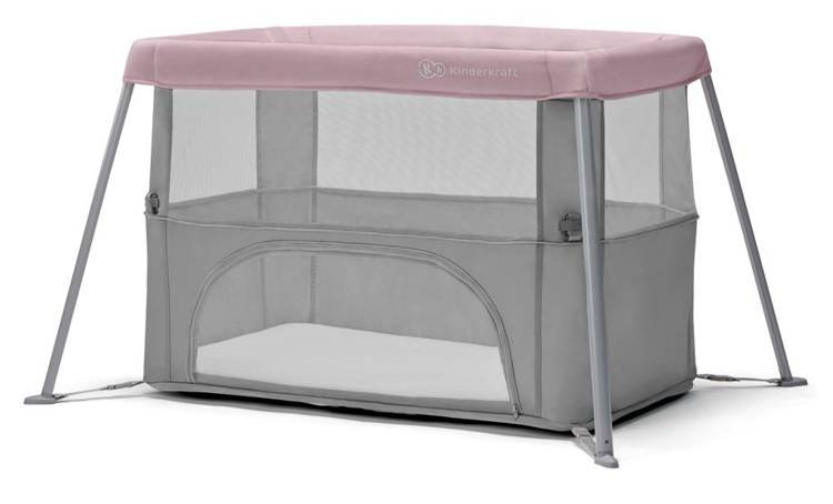 Kinderkraft Movi Pink Кроватка-манеж для путешествий 2в1