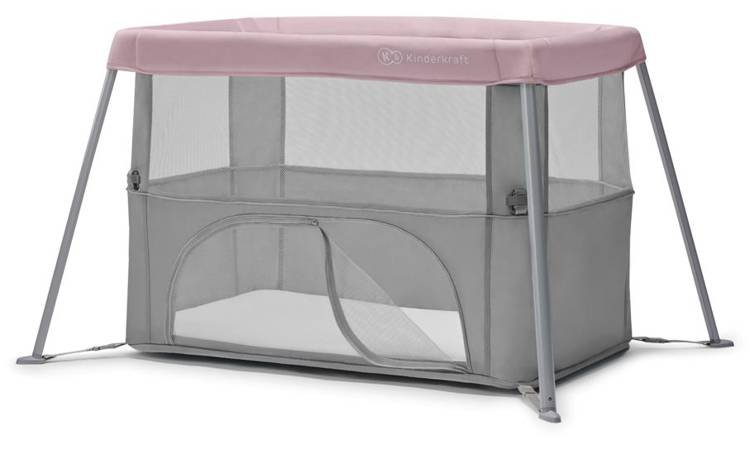 Kinderkraft Movi Pink Кроватка-манеж для путешествий 2в1