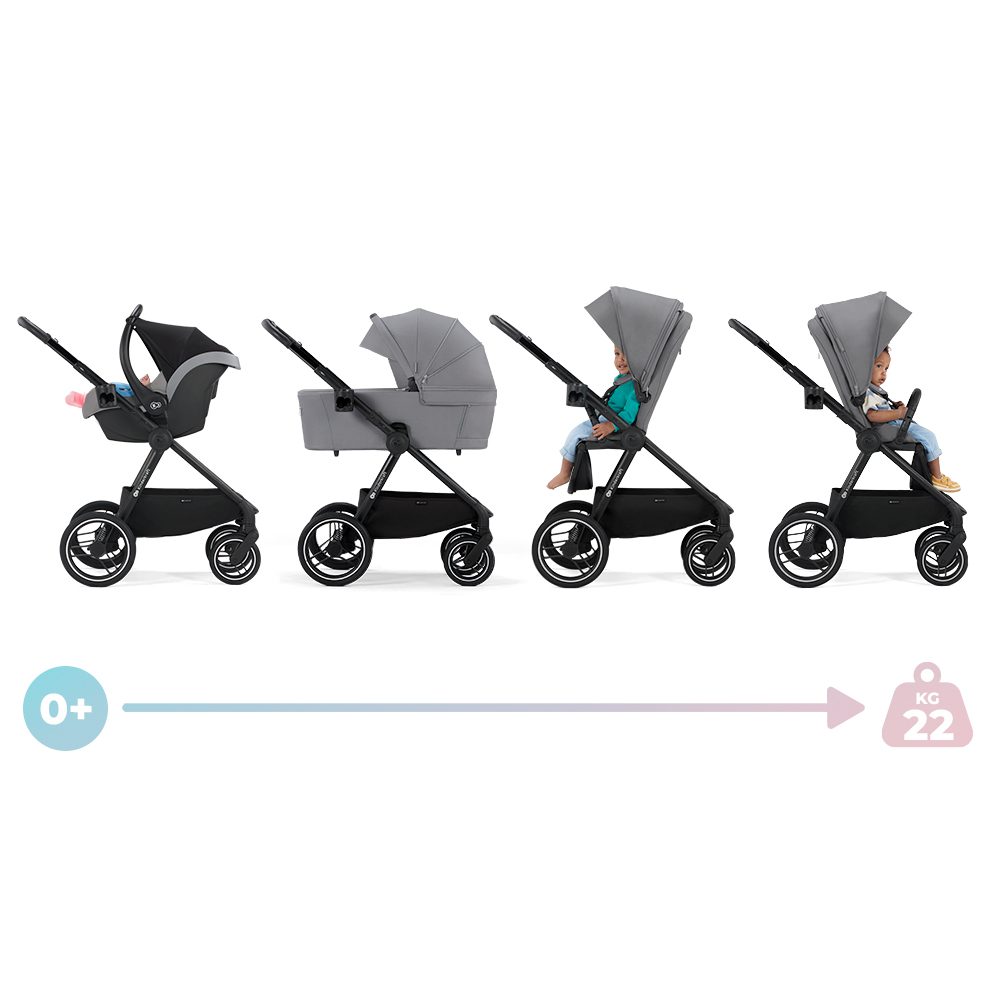 Kinderkraft Nea Детская коляска 2в1 Platinum Grey