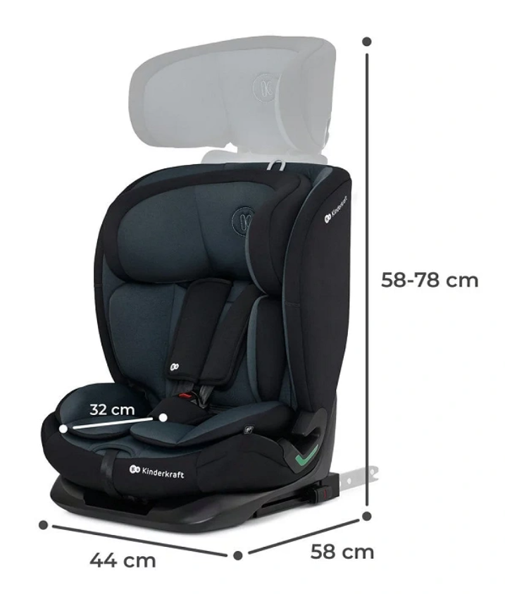 Kinderkraft Oneto 3 I-Size Graphite Black Детское автокресло 9-36 кг