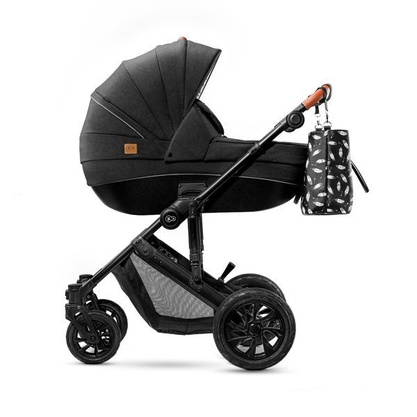 Kinderkraft Prime Black Bērnu rati 3in1