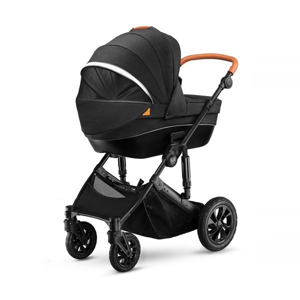 Kinderkraft Prime Black Bērnu rati 3in1