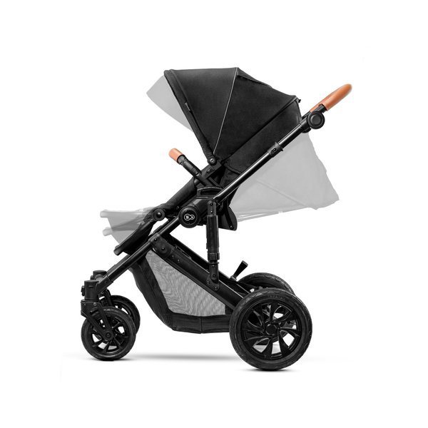 Kinderkraft Prime Black Bērnu rati 3in1