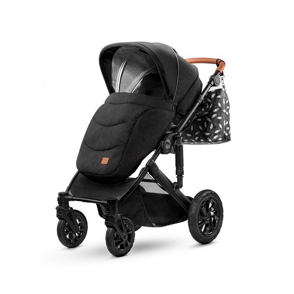 Kinderkraft Prime Black Bērnu rati 3in1