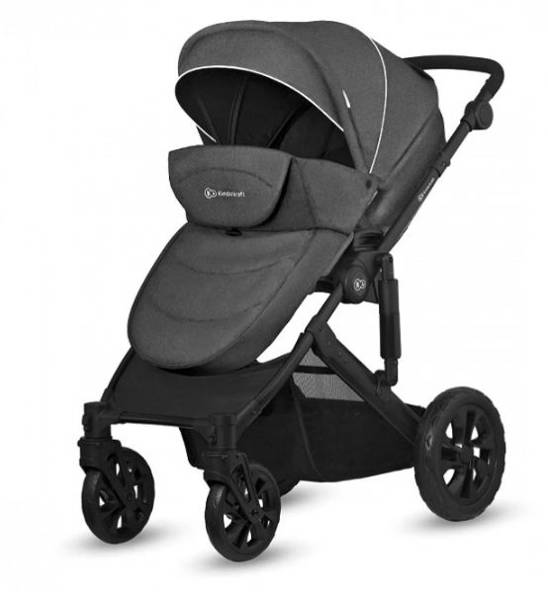 Kinderkraft Prime Lite Black Anthracite Детская коляска 3 в 1