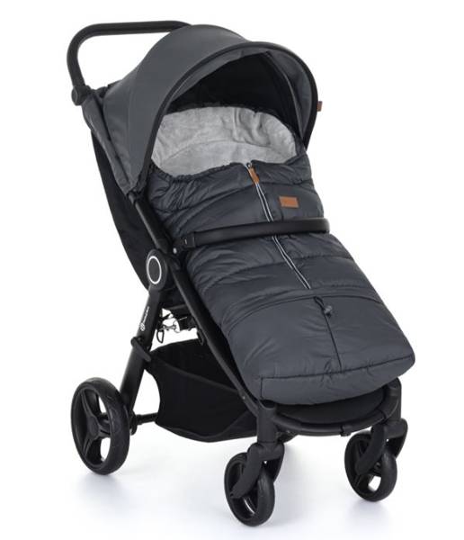 Комплект Спальный мешок Petite&Mars Jibot + Муфта варежки для коляски Jasie Charcoal Grey