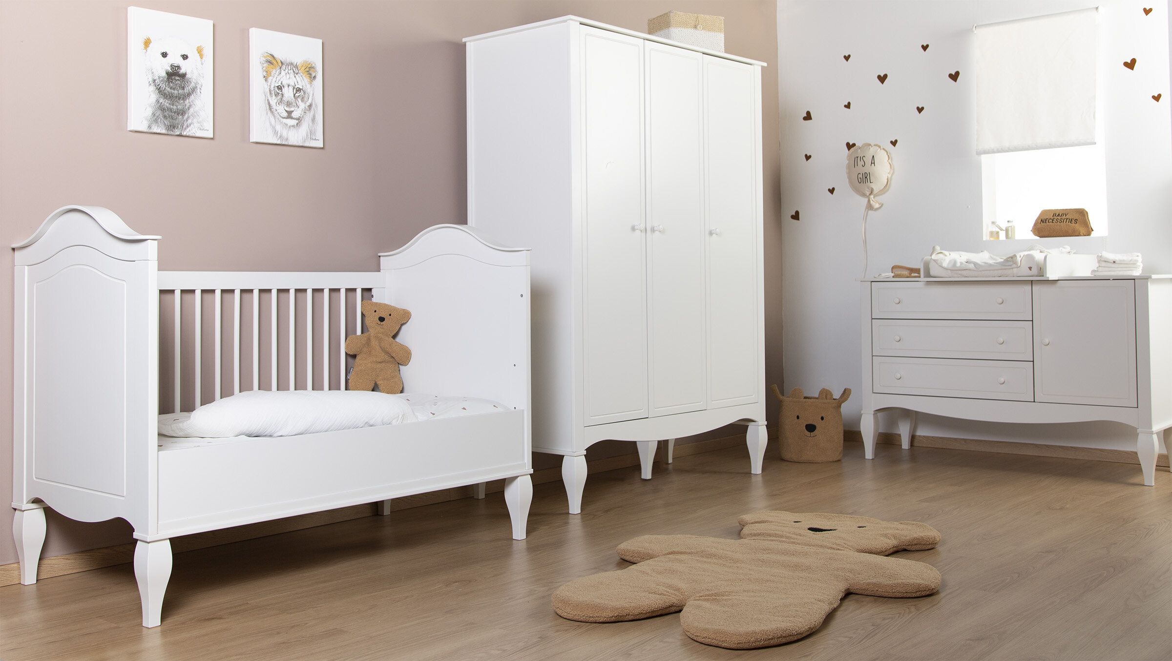 Комод c пеленальным столиком Childhome Romantic White