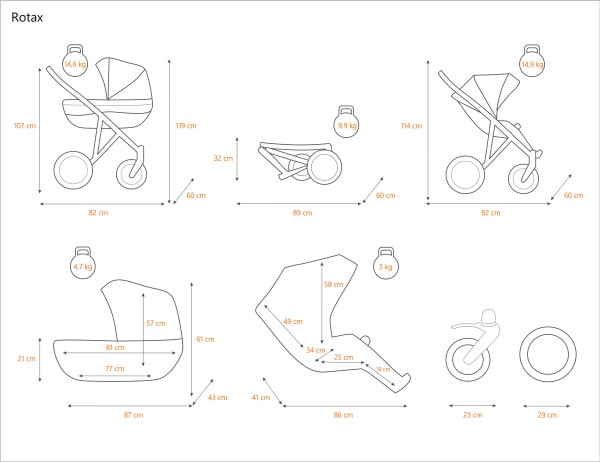 Kunert Rotax Ash Детская коляска 2в1