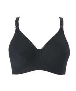 La Bebe Boutique Lingerie Cotton Black Бюстгальтер для кормления с отстёгивающейся плотной чашкой