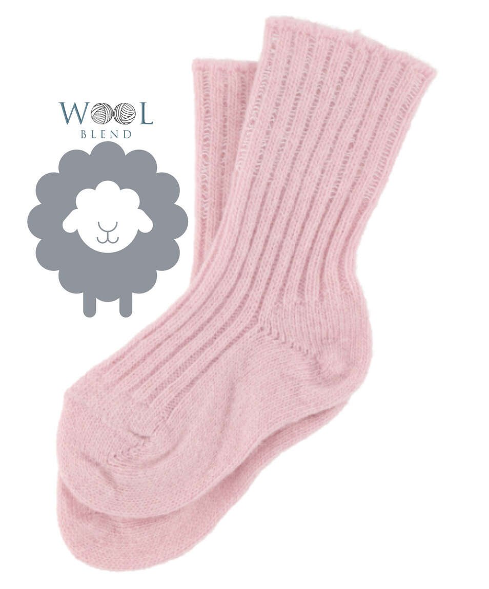 La bebe Wool Angora Blush Rose Детские шерстяные носочки