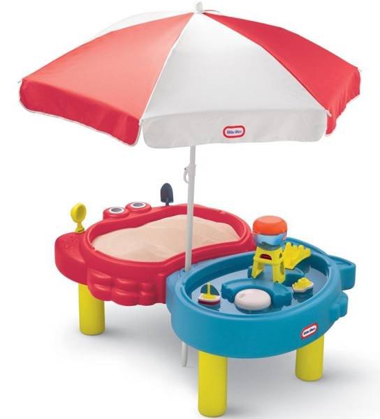 Little Tikes Water Table Стол-песочница с зонтом и зоной для воды