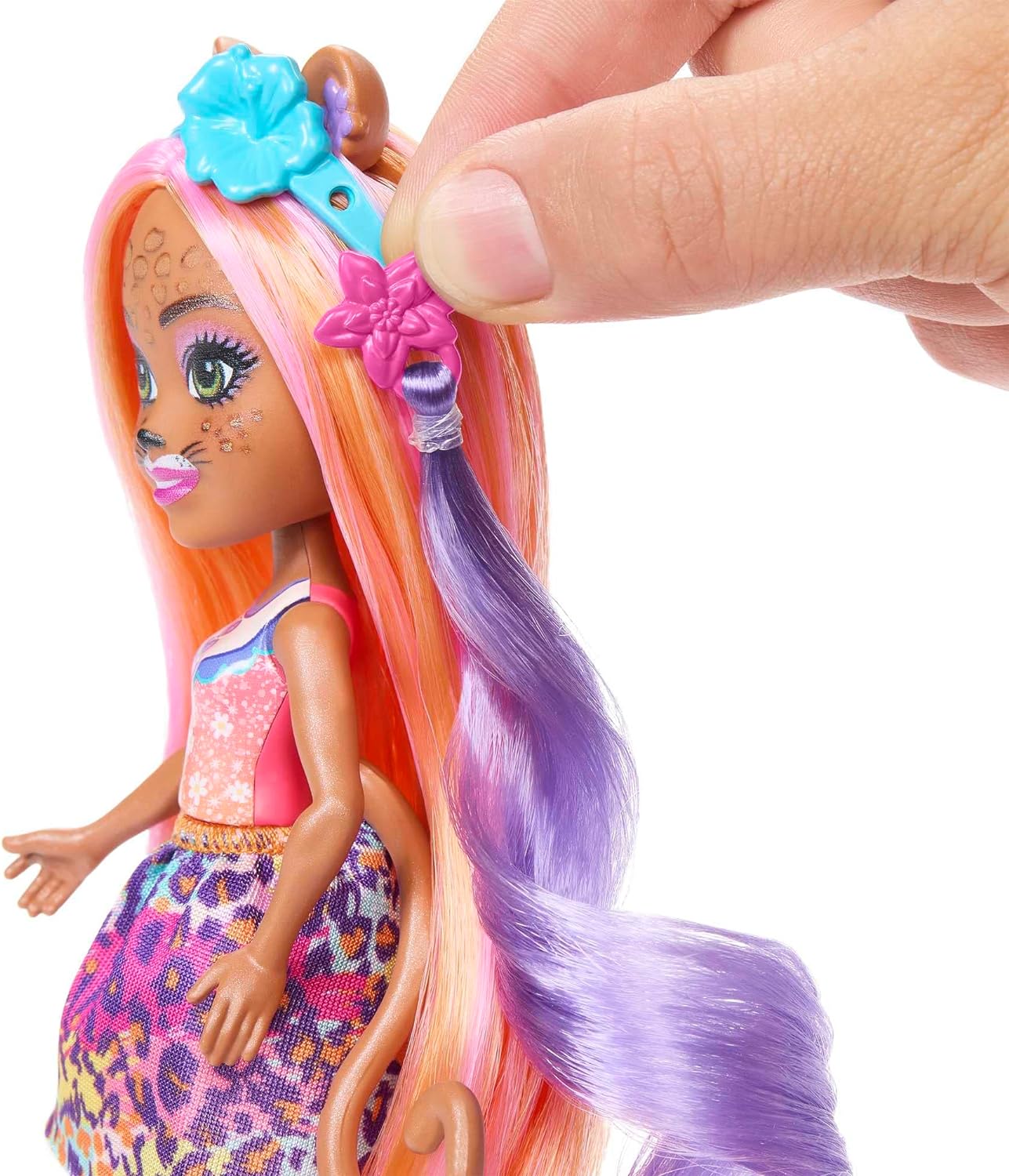 Mattel Enchantimals Glam Party Charisse Cheetah Grinsy HNV30 + 5 Accessories HNV28 Кукла с животными