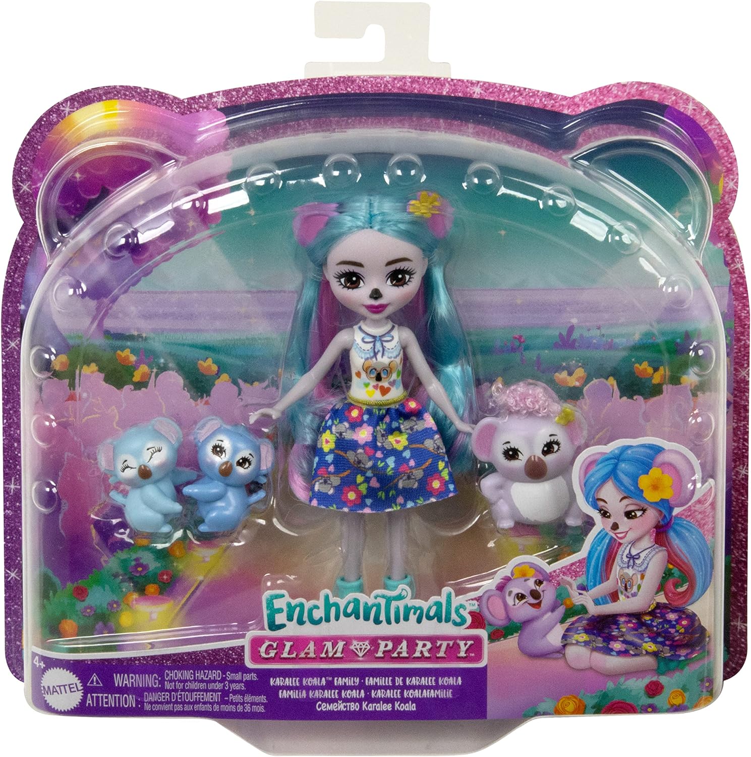 Mattel Enchantimals Glam Party Karalee Koala Family HNT61 Кукла с животными