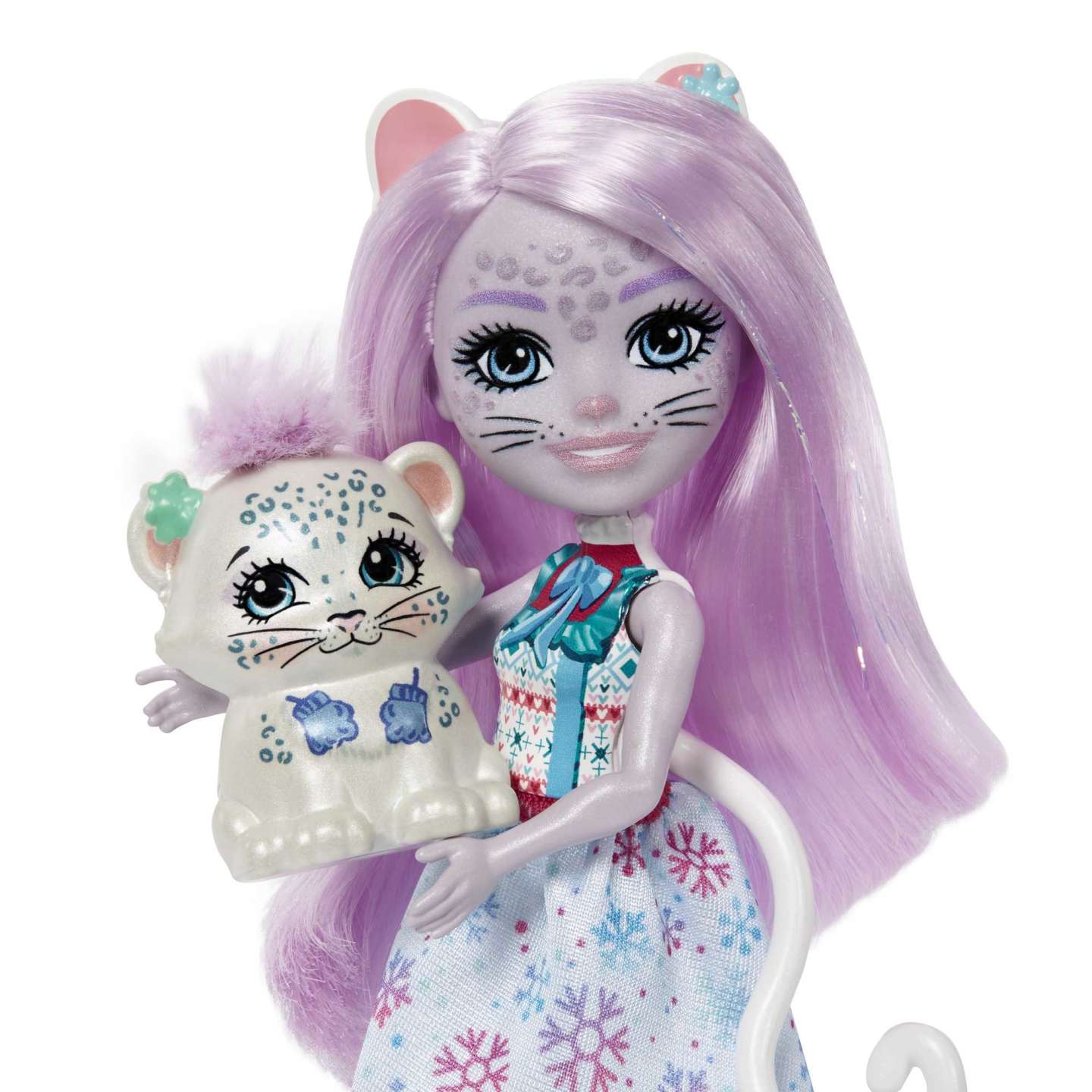 Mattel Enchantimals Holiday Wonders Countdown Advent Calendar Sybill Snow Leopard Рождественский Календарь + Кукла