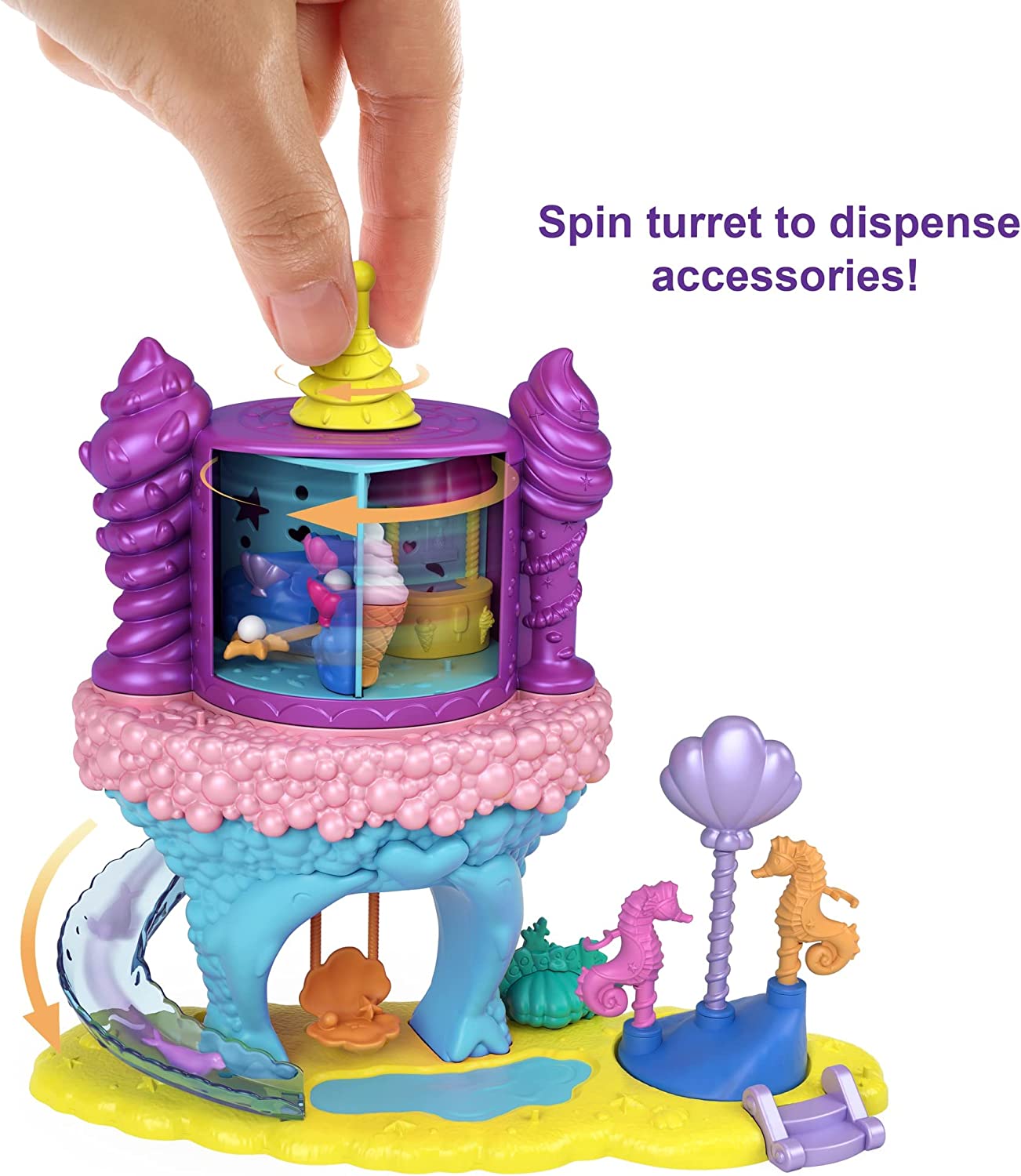 Mattel Polly Pocket Rainbow Funland Mermaid GYK41 / GYK42 Комплект Бухта Русалки