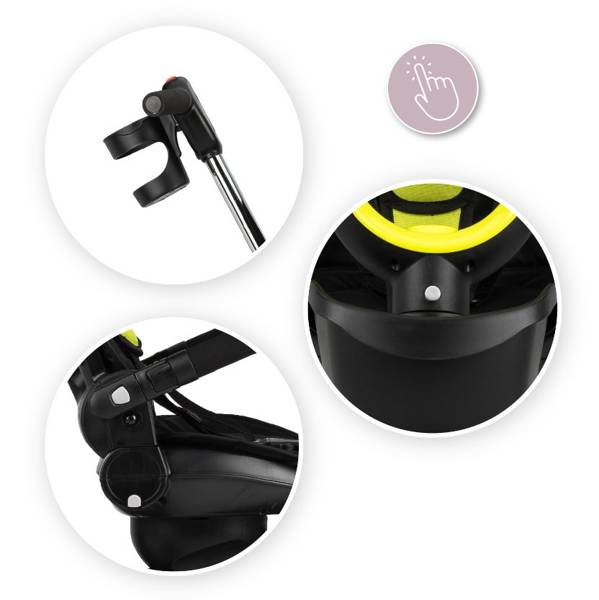 Momi Invidia 360 5in1 Black yellow Детский трехколесный велосипед