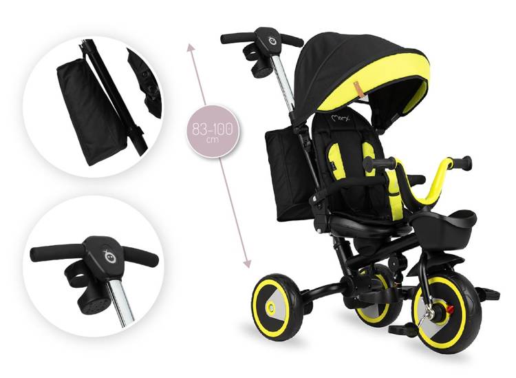 Momi Invidia 360 5in1 Black yellow Детский трехколесный велосипед