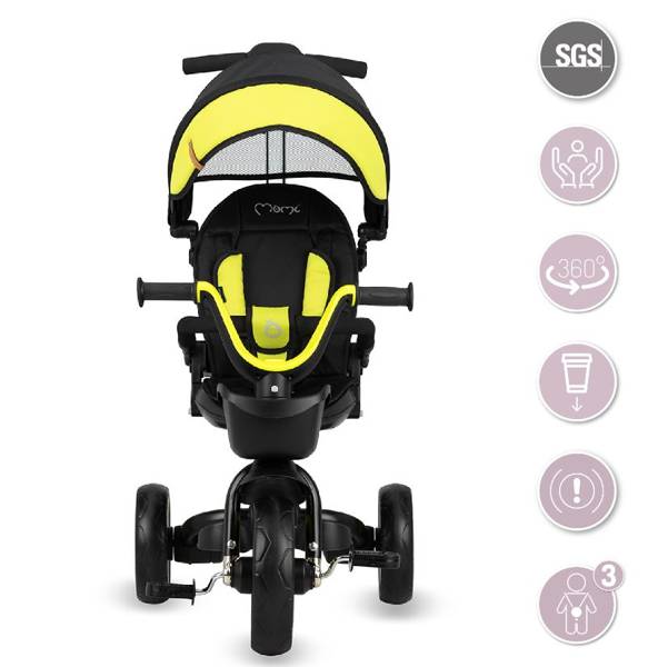 Momi Invidia 360 5in1 Black yellow Детский трехколесный велосипед