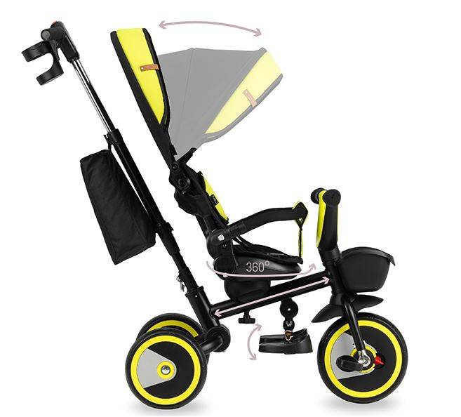 Momi Invidia 360 5in1 Black yellow Детский трехколесный велосипед